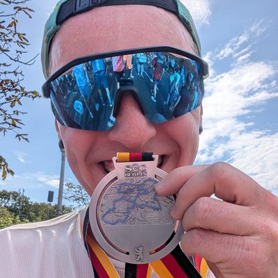 Simon after the Berlin Marathon
